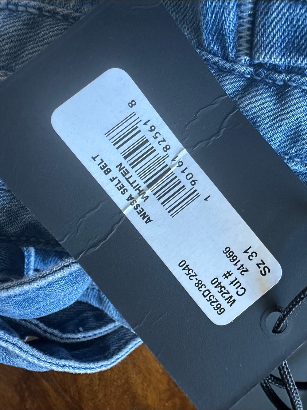 Paige Anessa Wide Leg Tie-Waist Denim Jeans - Blue size 31 NWT - Picture 10 of 11